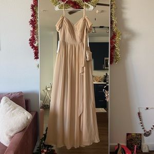 NEW Azazie Lucie Champagne Bridesmaid Dress size 6